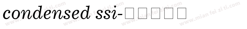 condensed ssi字体转换